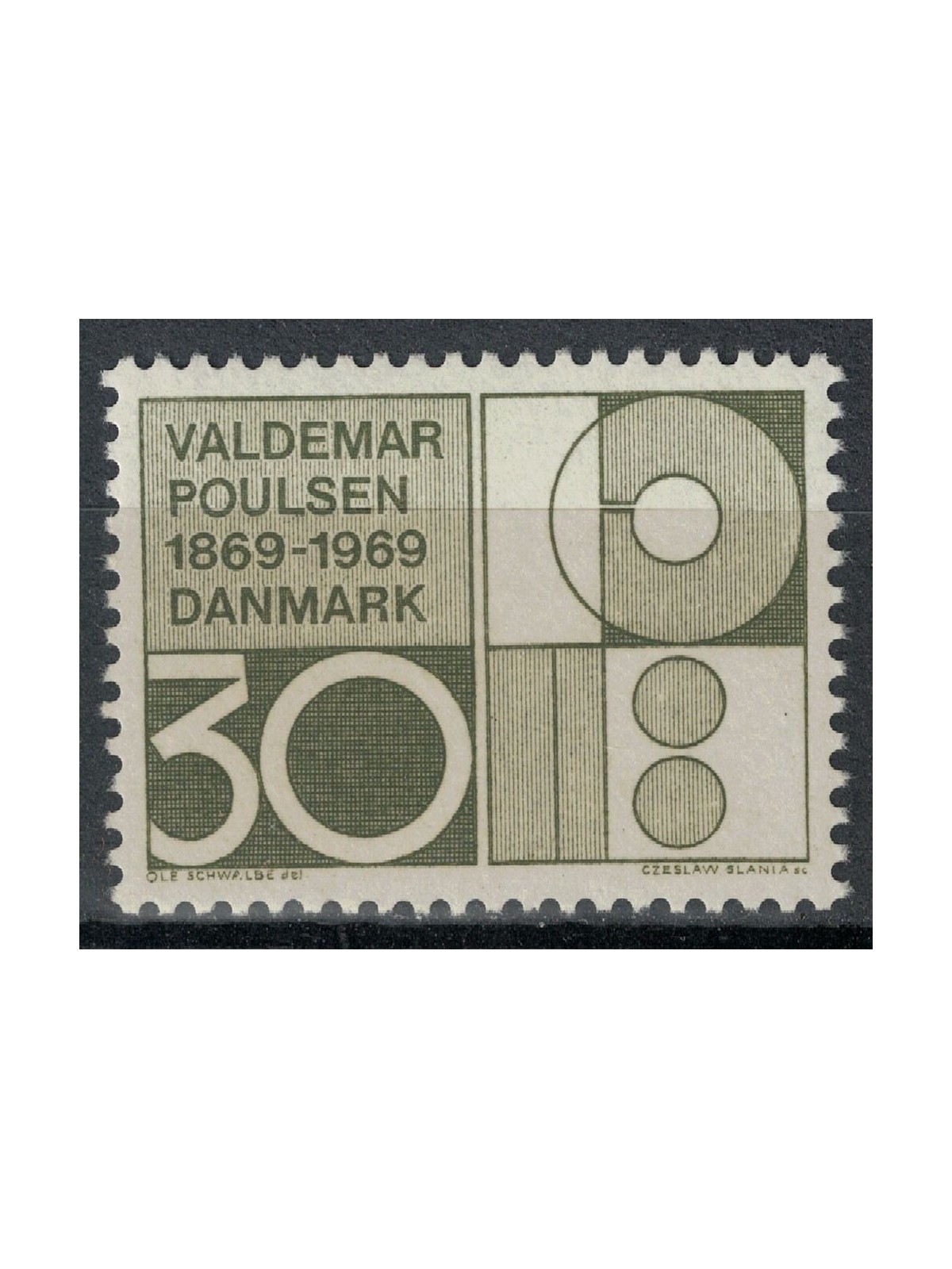DENMARK 1969 Valdemar Poulsen MNH**