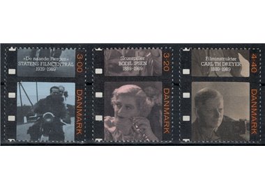 DANIMARCA 1989 Il cinema danese 3v MNH**