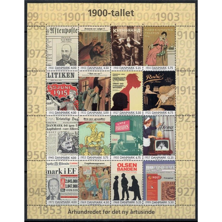 DENMARK 2000 20th century s/s MNH**
