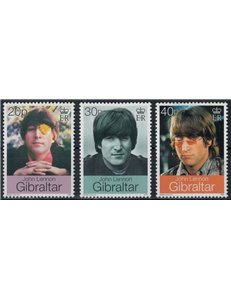 GIBRALTAR 1999 John Lennon and Yoko Ono 3v MNH**