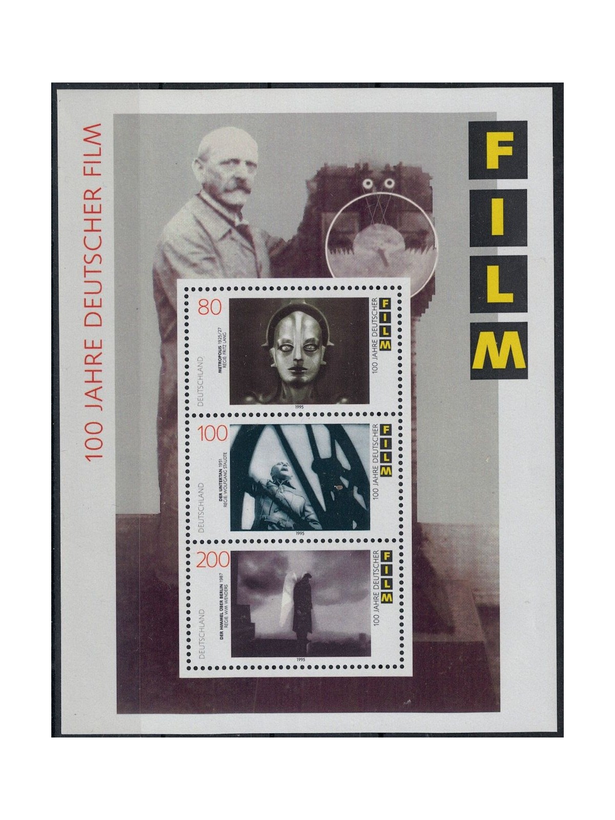 GERMANIA BRD 1995 Centenario del film tedesco BF MNH**