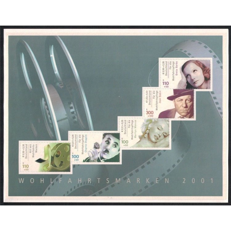 GERMANIA BRD 2001 Pro opere di beneficenza, attori LB MNH**