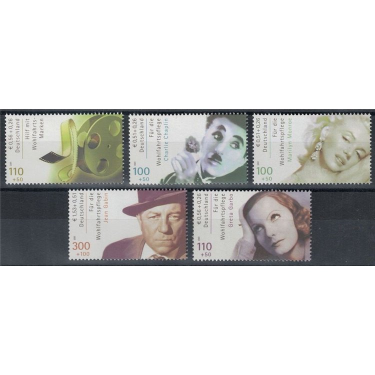 GERMANIA BRD 2001 Pro opere di beneficenza, attori 5v MNH**