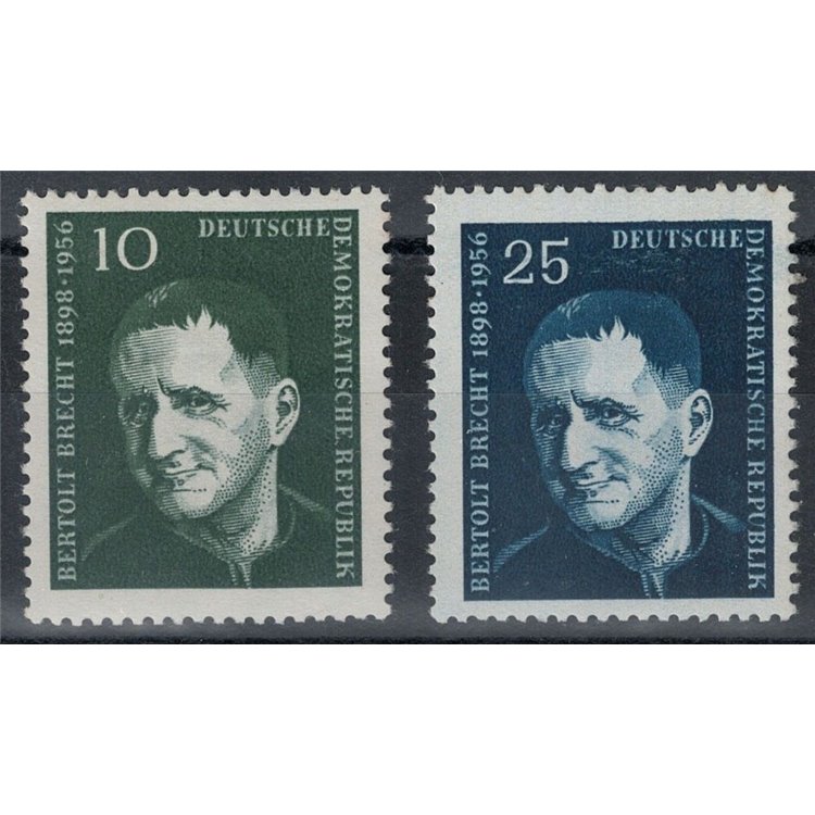 GERMANIA DDR 1957 Bertolt Brecht 2v MNH**