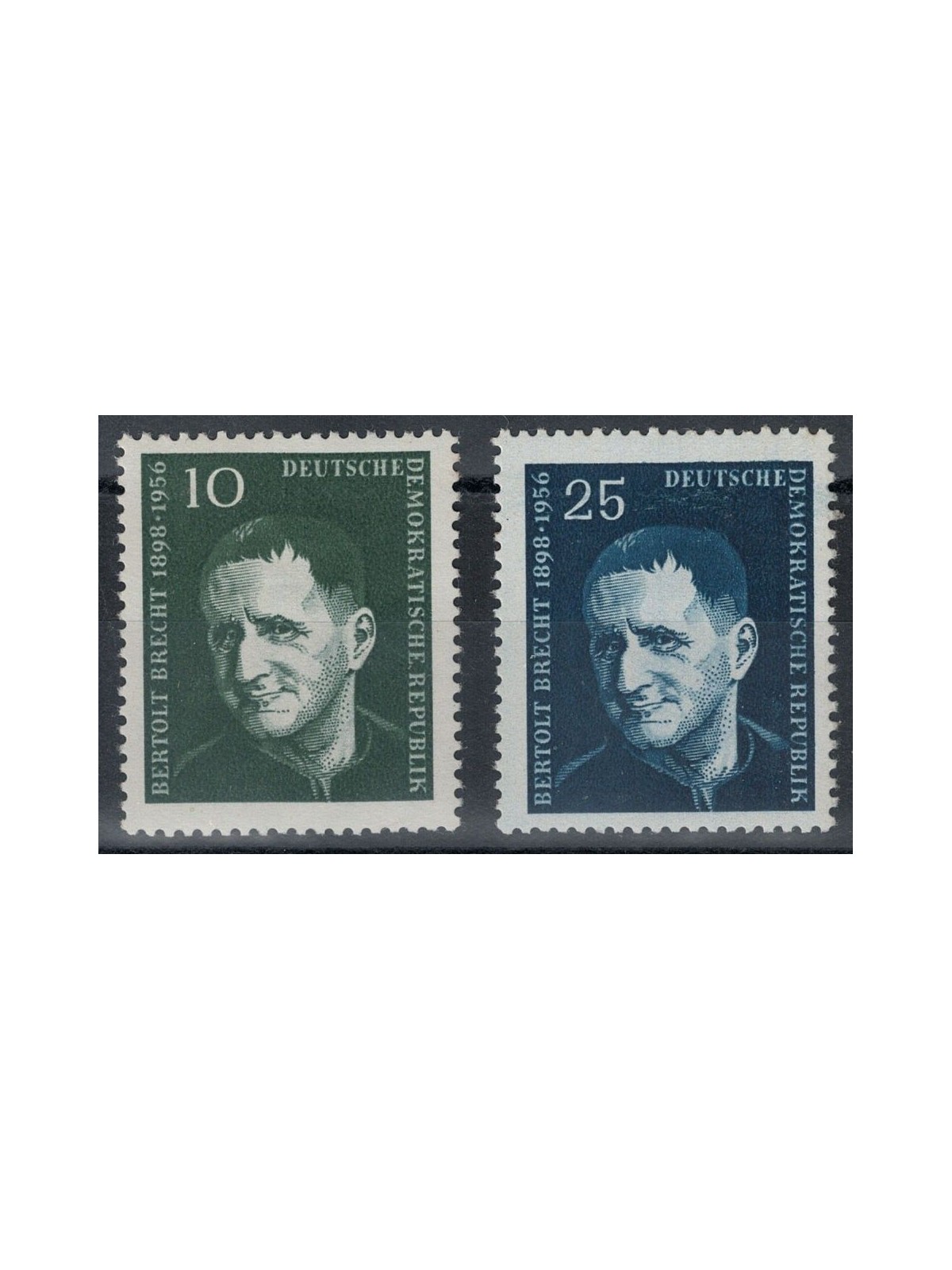 GERMANIA DDR 1957 Bertolt Brecht 2v MNH**