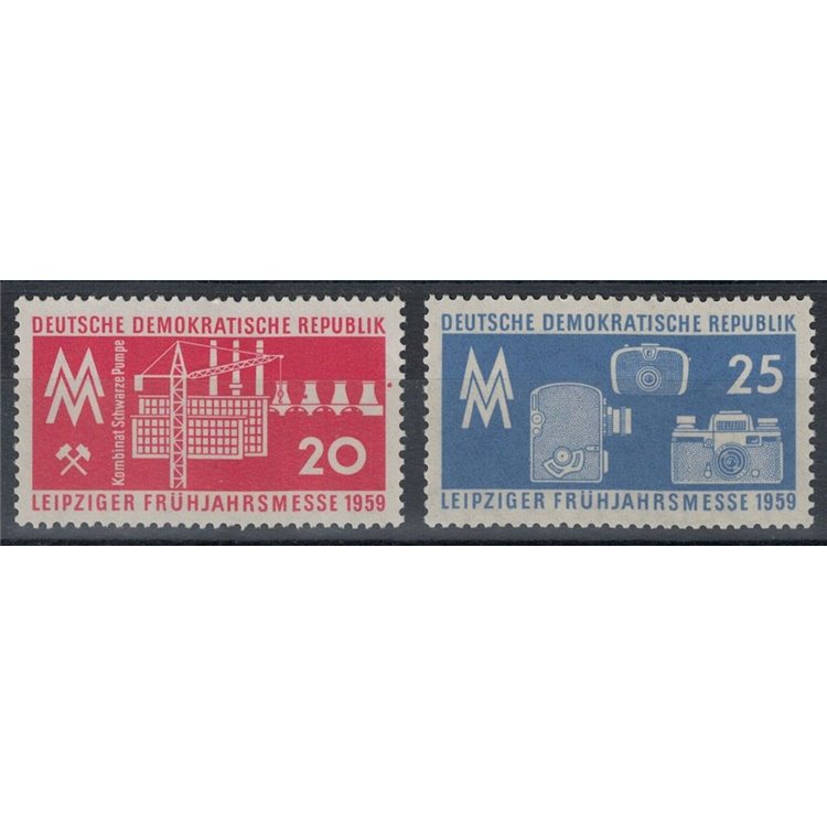GERMANY DDR 1959 Leipzig Spring Fair 2v MNH**