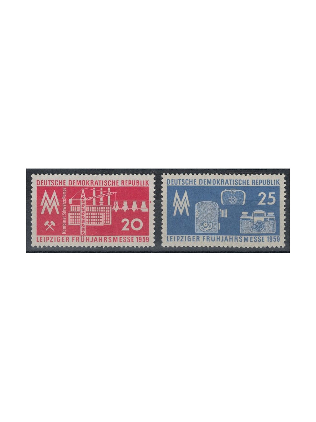 GERMANY DDR 1959 Leipzig Spring Fair 2v MNH**