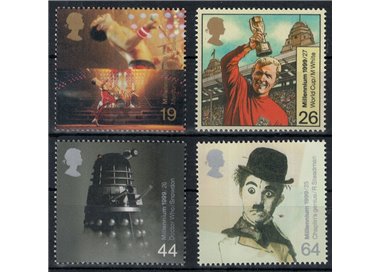 GREAT BRITAIN 1999 Millennium, Great Entertainers 4v MNH**