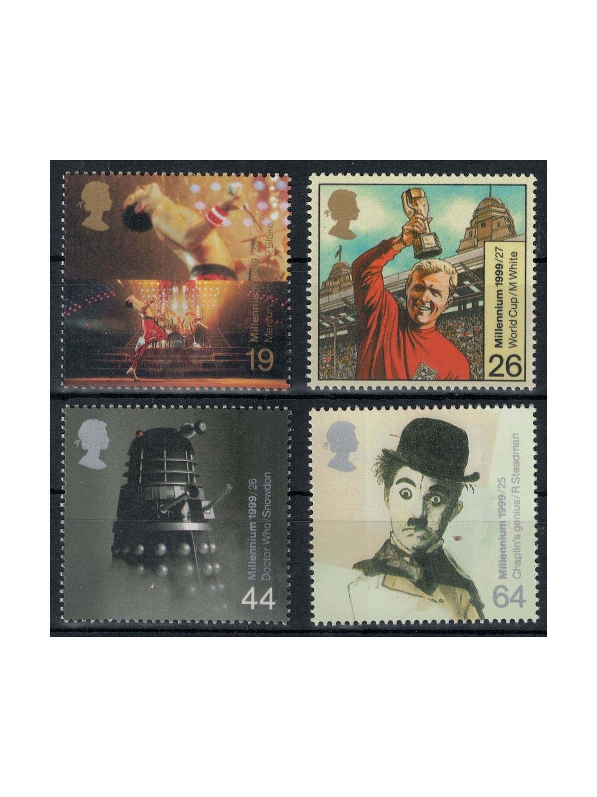GRAN BRETAGNA 1999 Millennio, grandi intrattenitori 4v MNH**