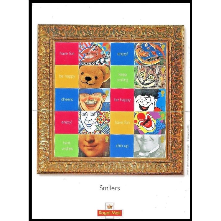 GRAN BRETAGNA 2001 Smilers (piegato) BF MNH**