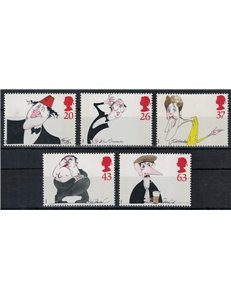 GREAT BRITAIN 1998 Comic actors (caricatures) 5v MNH**