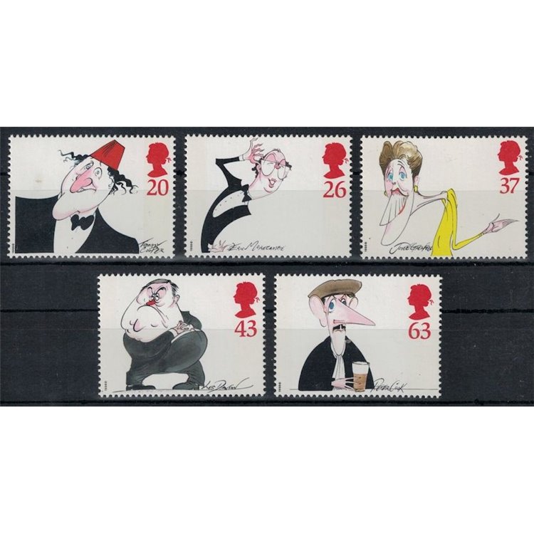 GREAT BRITAIN 1998 Comic actors (caricatures) 5v MNH**