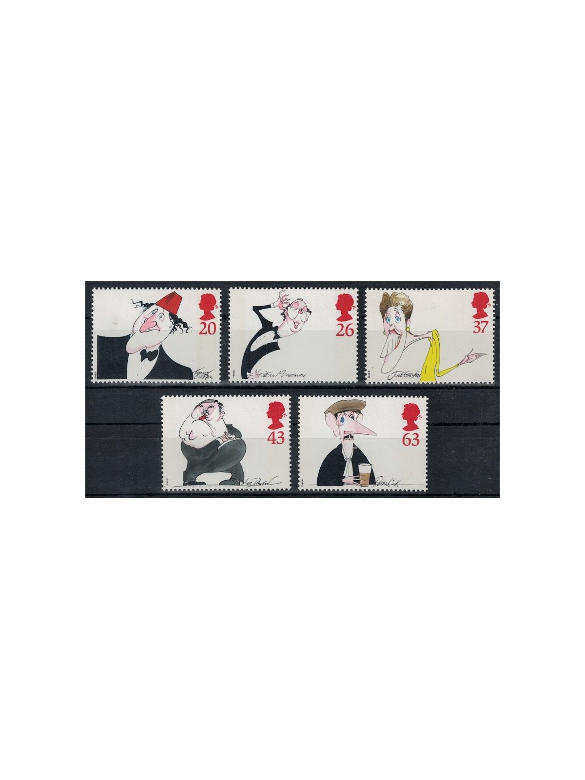 GREAT BRITAIN 1998 Comic actors (caricatures) 5v MNH**