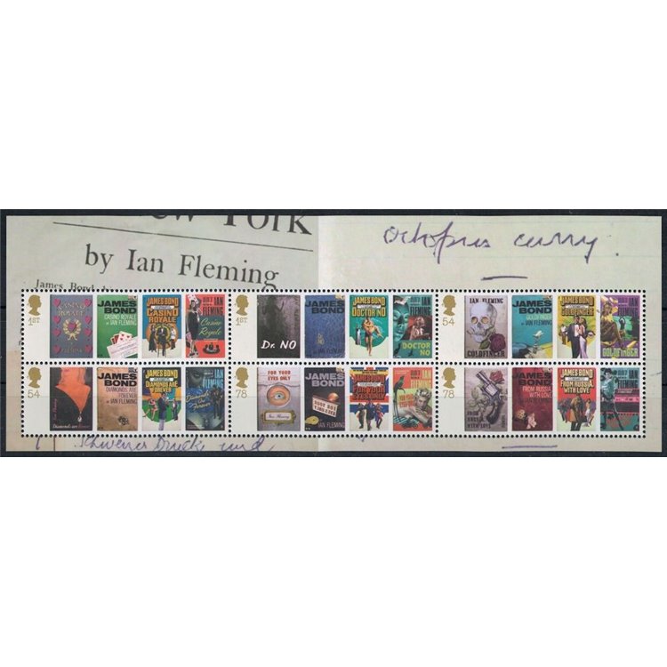 GREAT BRITAIN 2008 Ian Fleming (James Bond) s/s MNH**