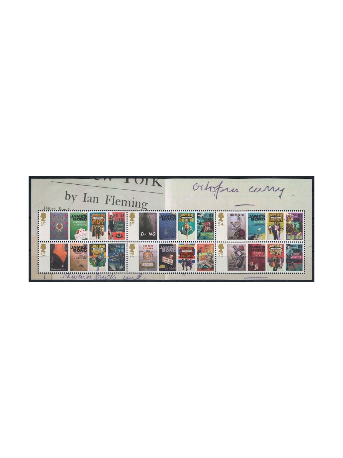 GREAT BRITAIN 2008 Ian Fleming (James Bond) s/s MNH**