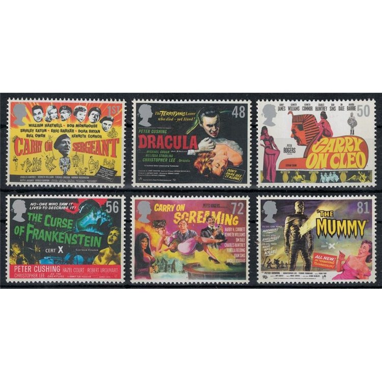 GRAN BRETAGNA 2008 Carry On e Hammer Horror 6v MNH**