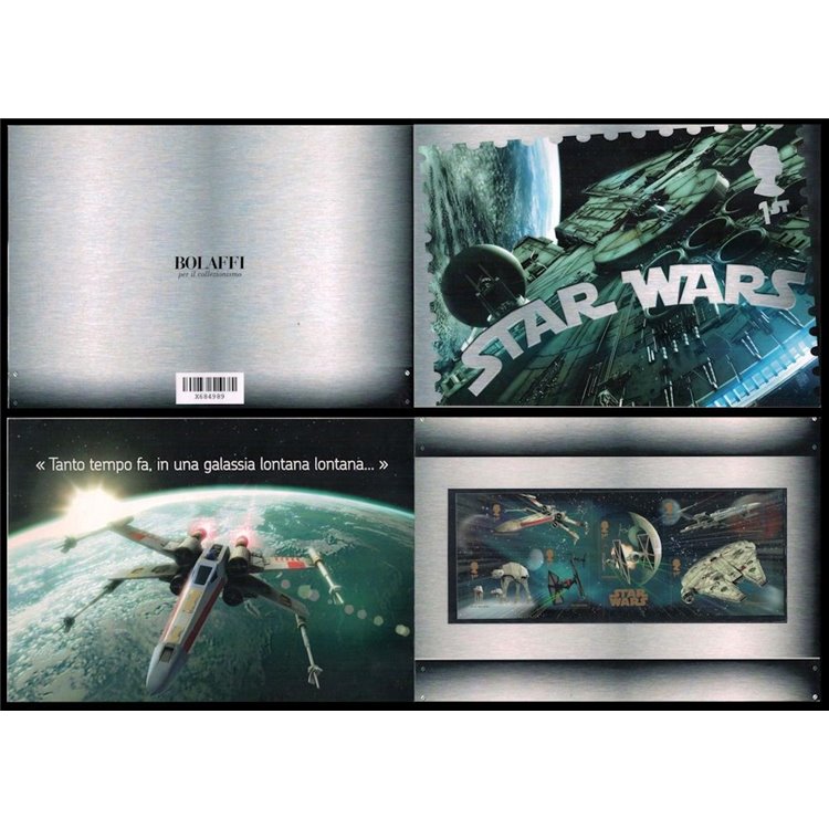 GREAT BRITAIN 2015 Star Wars s/s on Folder Bolaffi MNH**