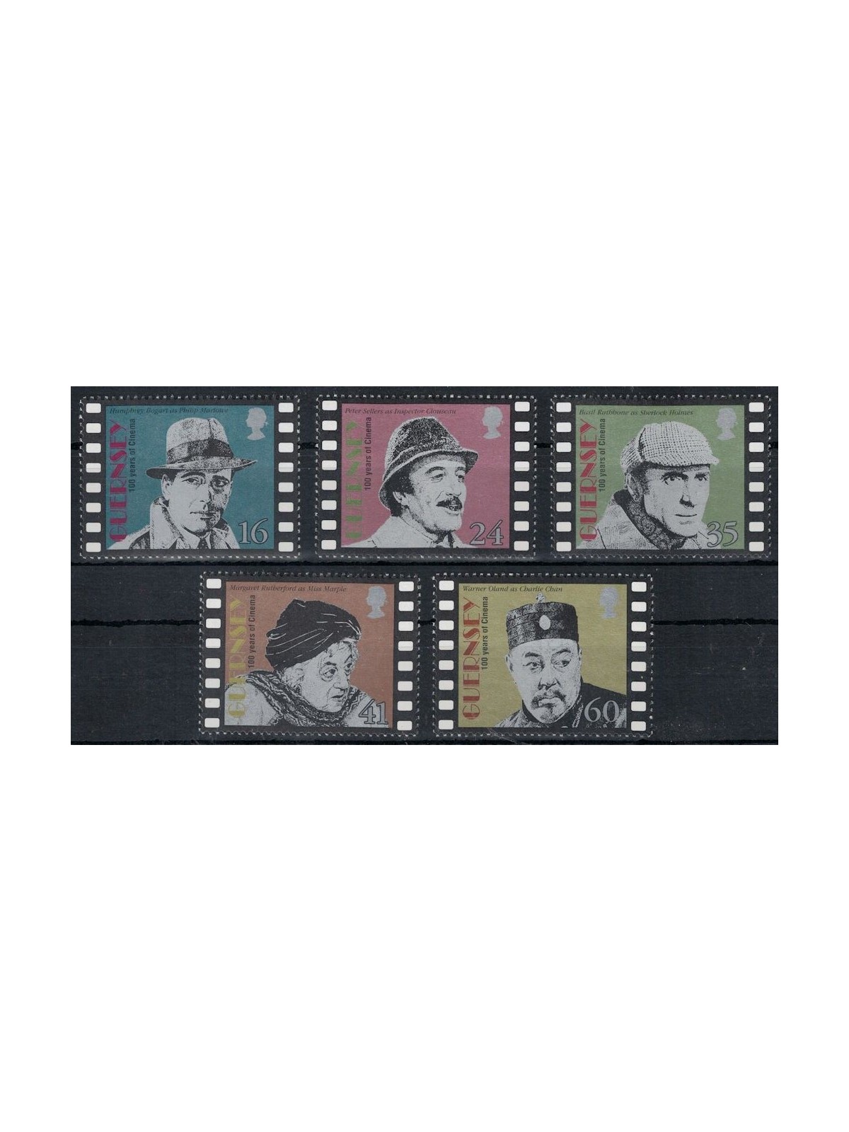 GUERNSEY 1996 Centenary of Cinema 5v MNH**