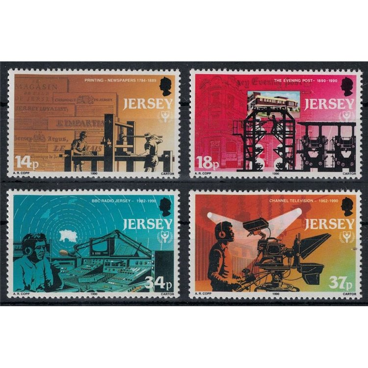 JERSEY 1990 Various Anniversaries 4v MNH**