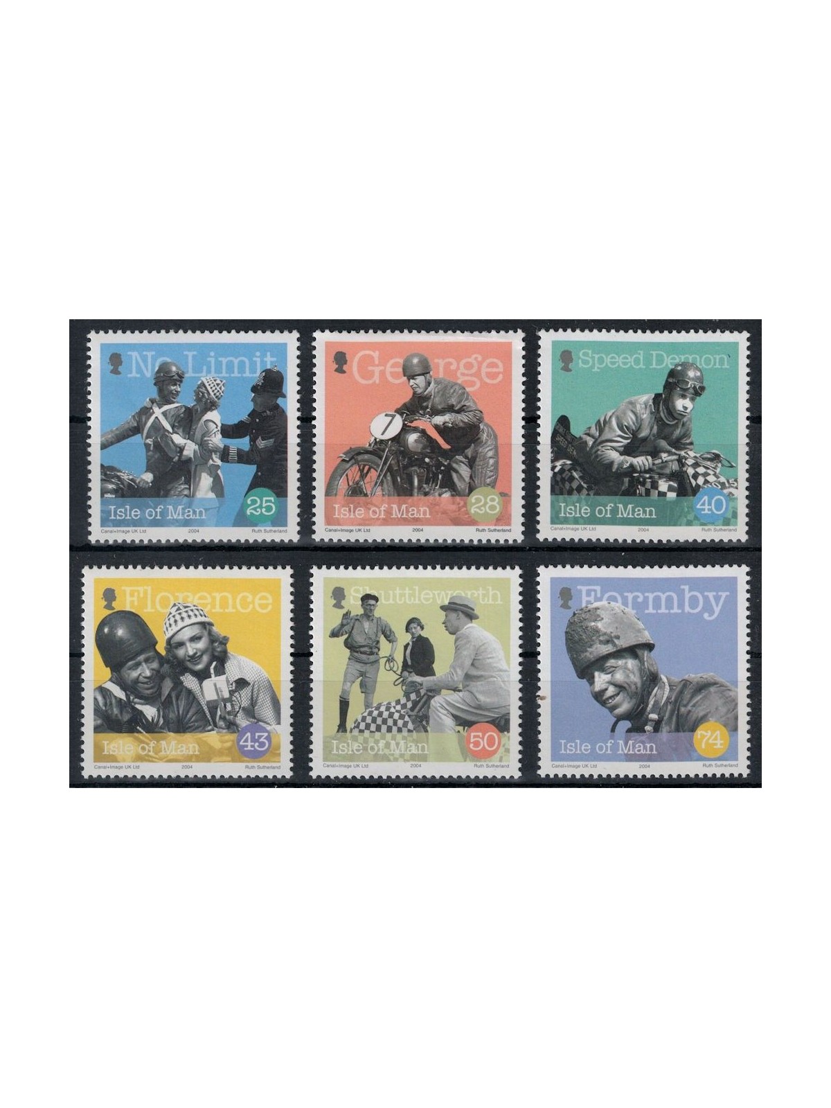 MAN 2004 George Formby 6v MNH**