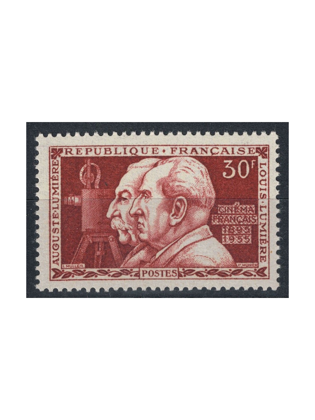 FRANCE 1955 Anniversary of Cinema MNH**