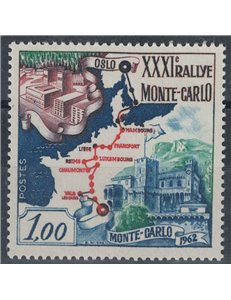 MONACO 1962 Monte Carlo Rally with Oslo stage in black MNH**