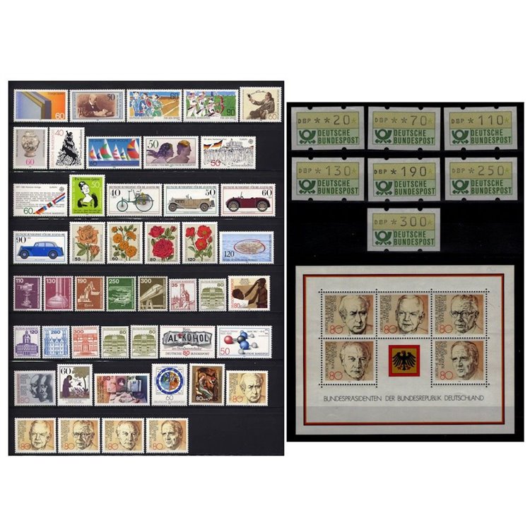 GERMANY BRD 1982 Complete Vintage 53v + 1 s/s MNH**