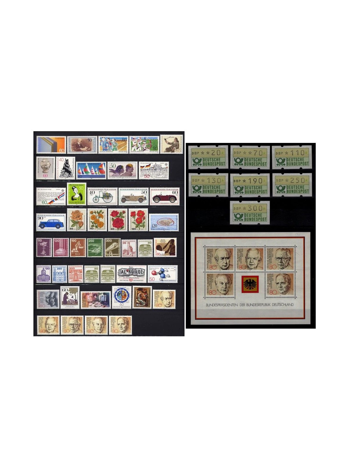 GERMANY BRD 1982 Complete Vintage 53v + 1 s/s MNH**