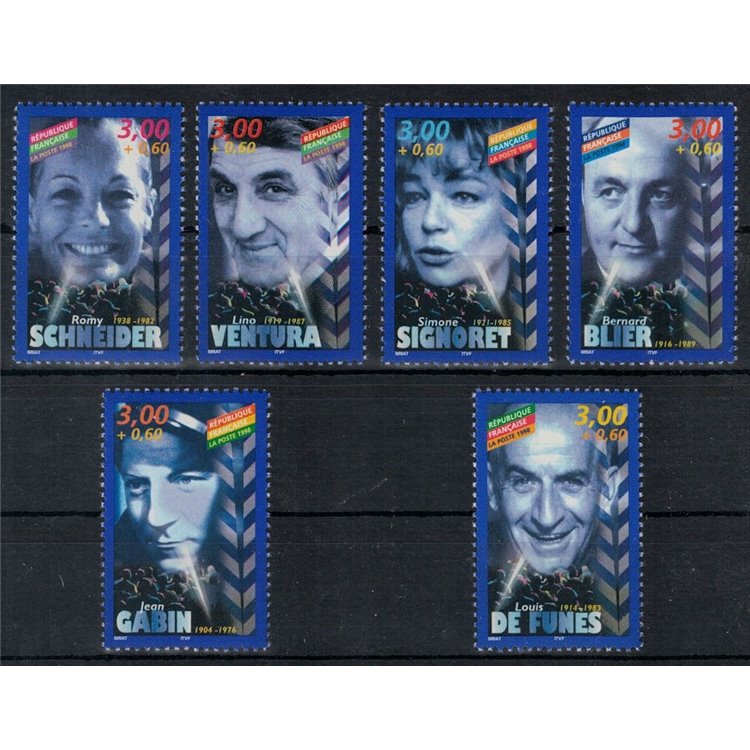 FRANCE 1998 French actors 6v MNH**