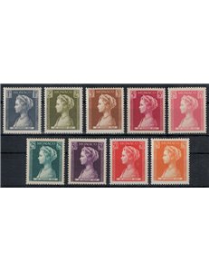 MONACO 1957 Princess Caroline 9v MNH**
