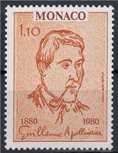 MONACO 1980 Guillaume Apollinaire MNH**