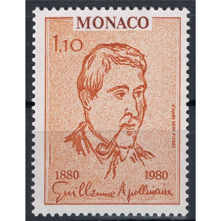 MONACO 1980 Guillaume Apollinaire MNH**