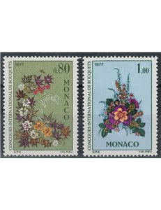 MONACO 1976 Concorso di composizioni floreali 2v MNH**