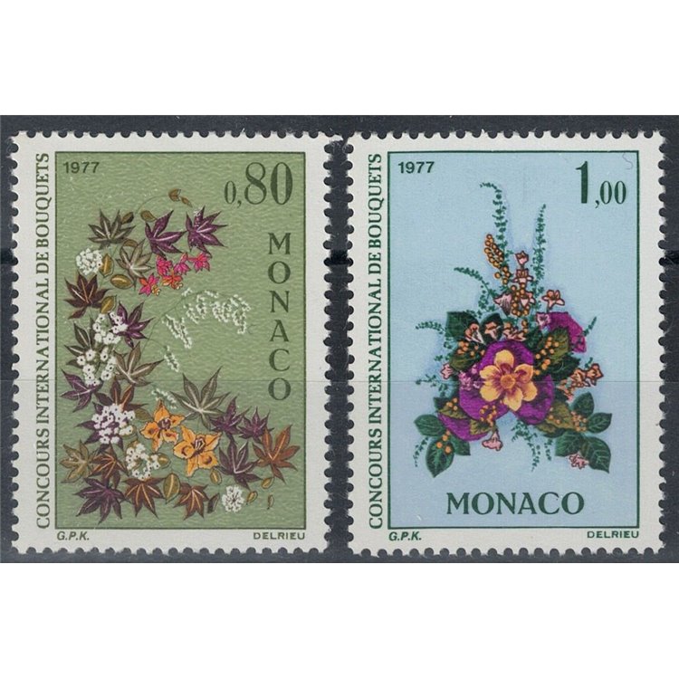 MONACO 1976 Floral Arrangement Competition 2v MNH**