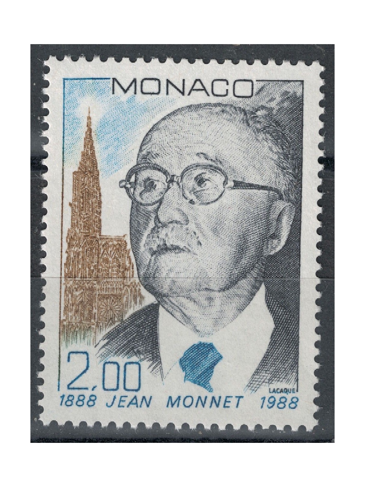 MONACO 1988 Jean Monnet MNH**