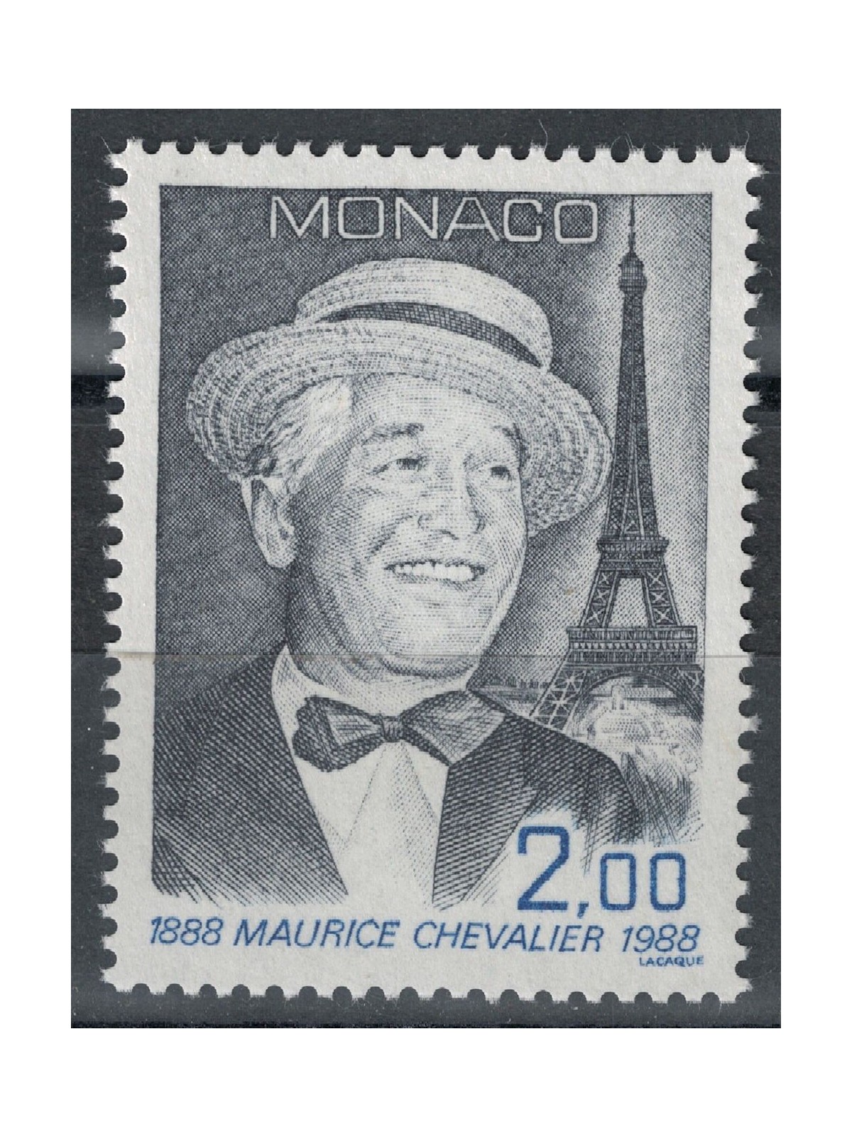 MONACO 1988 Maurice Chevalier MNH**