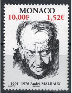 MONACO 2001 André Malraux MNH**