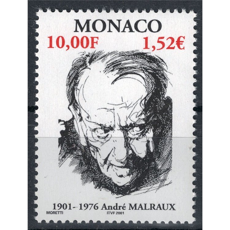 MONACO 2001 André Malraux MNH**