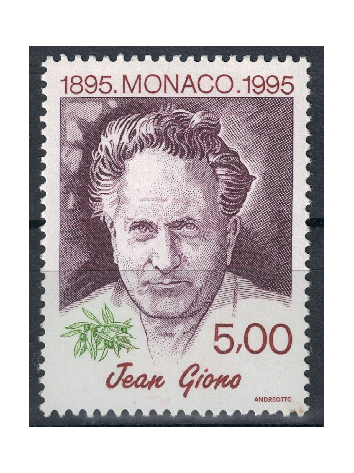 MONACO 1995 Jean Giono MNH**