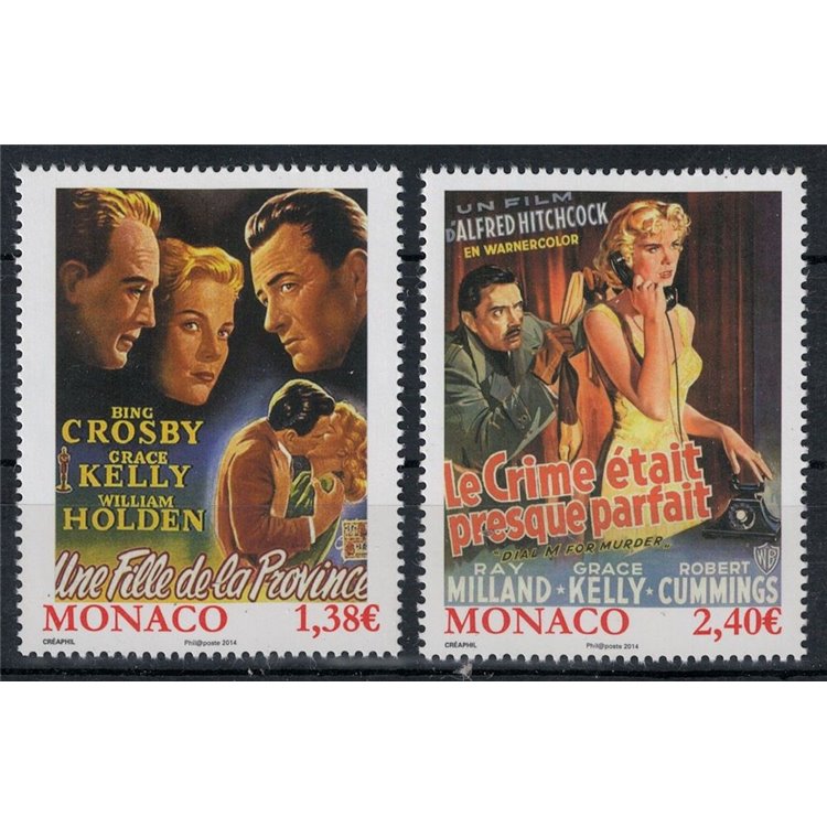 MONACO 2014 Cinema, Grace Kelly 2v MNH**