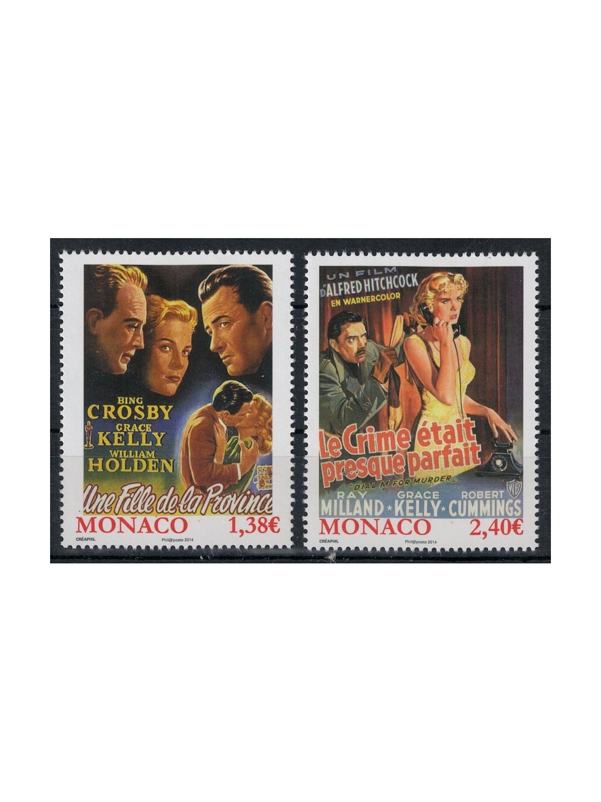 MONACO 2014 Cinema, Grace Kelly 2v MNH**