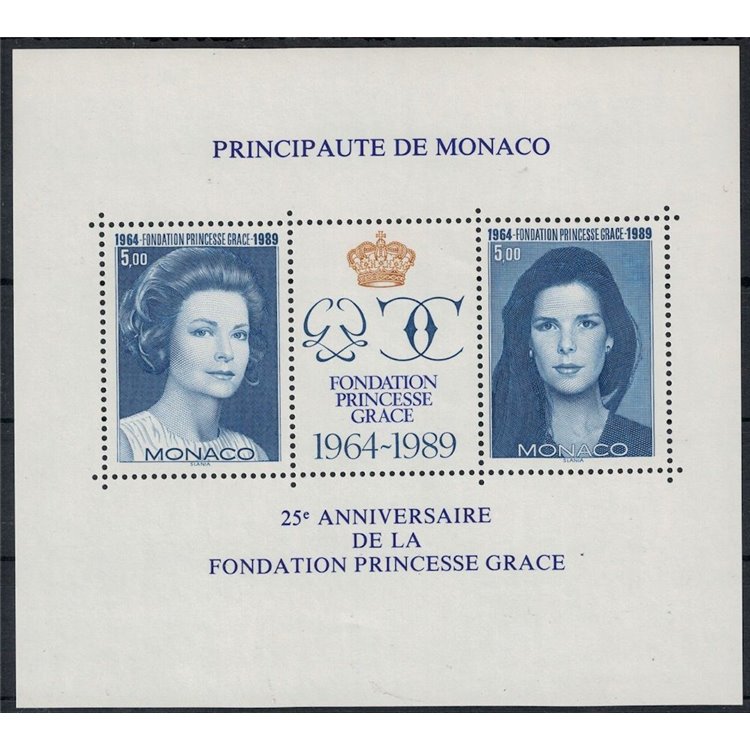 MONACO 1989 Princess Grace Foundation s/s MNH**