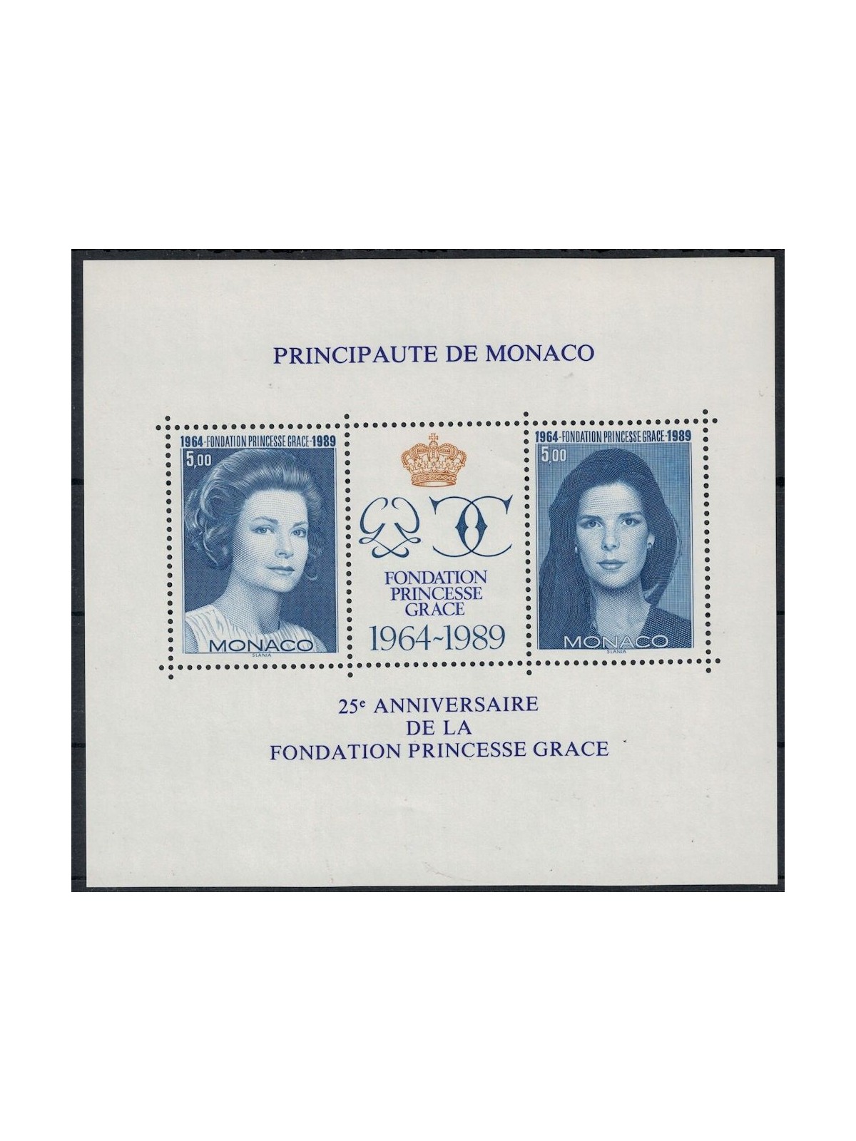 MONACO 1989 Fondazione Principessa Grace BF MNH**
