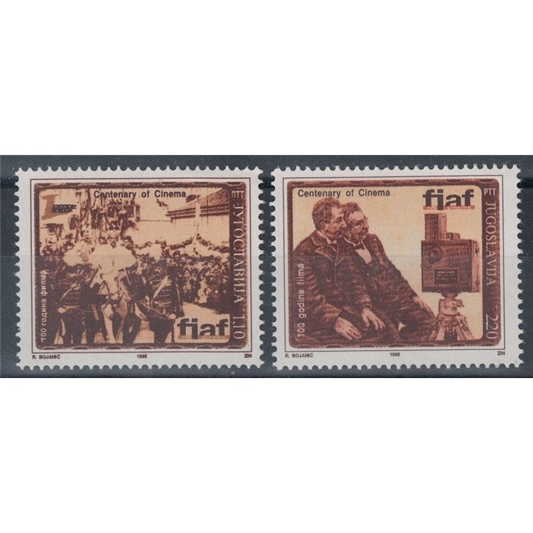 JUGOSLAVIA 1995 Centenario del Cinema 2v MNH**
