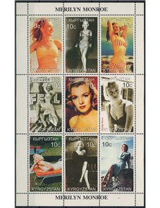KIRGHIZISTAN 1999 Marilyn Monroe 9v MNH**