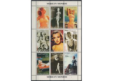 KYRGYZSTAN 1999 Marilyn Monroe 9v MNH**