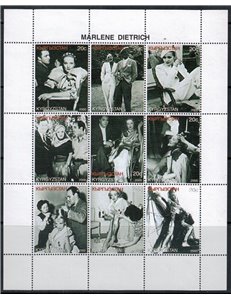 KYRGYZSTAN 2000 Marlene Dietrich 9v MNH**