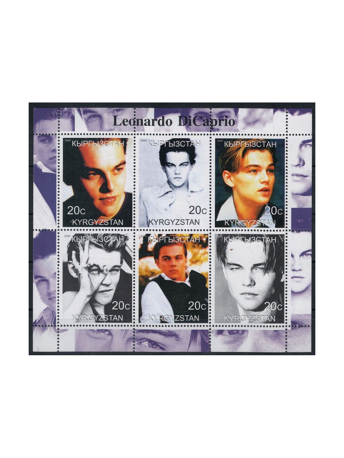 KYRGYZSTAN 2000 Leonardo DiCaprio 6v MNH**