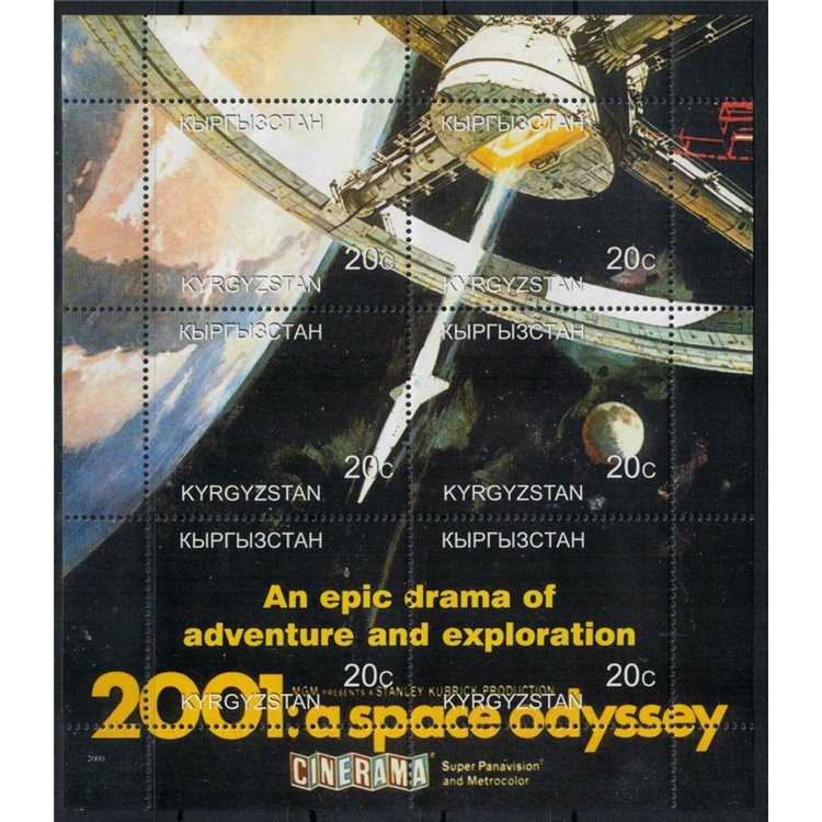 KYRGYZSTAN 2000 Cinema (2001 A Space Odyssey) 6v MNH**