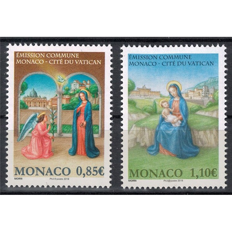 MONACO 2017 Natale 2v MNH**